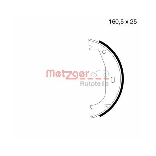Bremsbackensatz, Feststellbremse METZGER MG 626 f&uuml;r BMW, Hinterachse links