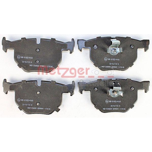 Bremsbelagsatz, Scheibenbremse METZGER 1170105 f&uuml;r BMW, Hinterachse
