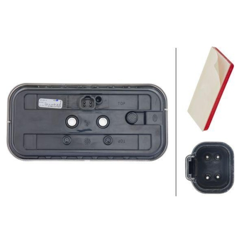 HELLA Heckleuchte 2VA 011 900-011 für KÄSSBOHRER FLIEGL VERSATILE, links, rechts