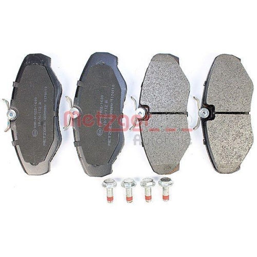 Bremsbelagsatz, Scheibenbremse METZGER 1170110 f&uuml;r NISSAN OPEL RENAULT