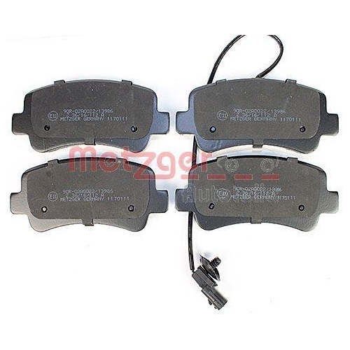 Bremsbelagsatz, Scheibenbremse METZGER 1170111 GREENPARTS f&uuml;r NISSAN OPEL