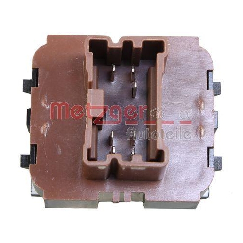 Schalter, Fensterheber METZGER 0916583 GREENPARTS f&uuml;r RENAULT, fahrerseitig