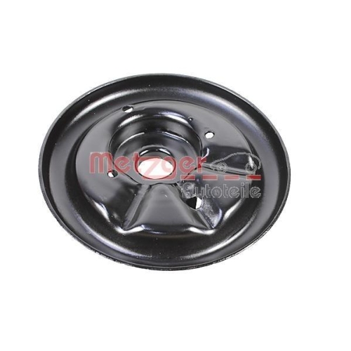 Federteller METZGER 6490183 f&uuml;r MITSUBISHI, Vorderachse links, oben