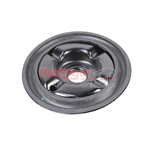 Federteller METZGER 6490184 für MITSUBISHI, Vorderachse links, oben