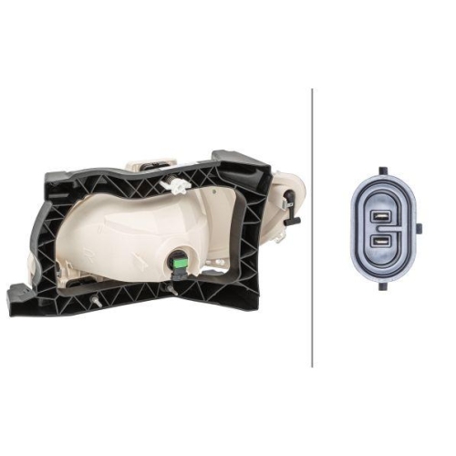 HELLA Nebelscheinwerfer 1ND 010 223-221 für DAF, rechts