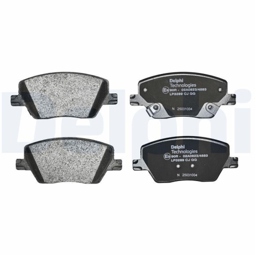 DELPHI LP3289 Bremsbelagsatz, Scheibenbremse f&uuml;r FIAT, Vorderachse