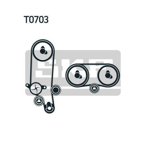 Wasserpumpe + Zahnriemensatz SKF VKMC 01122 f&uuml;r AUDI SEAT SKODA VW VW (SVW)