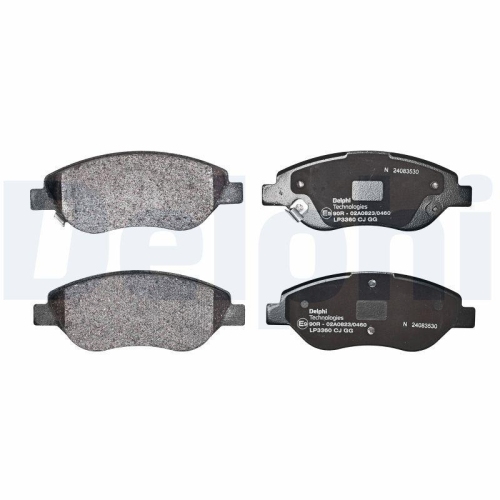 DELPHI LP3360 Bremsbelagsatz, Scheibenbremse f&uuml;r FIAT, Vorderachse