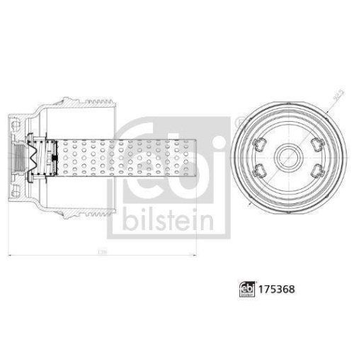 FEBI BILSTEIN Deckel, &Ouml;lfiltergeh&auml;use 175368 febi Plus f&uuml;r TOYOTA LEXUS