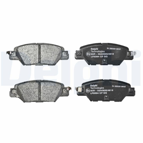DELPHI LP3394 Bremsbelagsatz, Scheibenbremse f&uuml;r MAZDA, Hinterachse