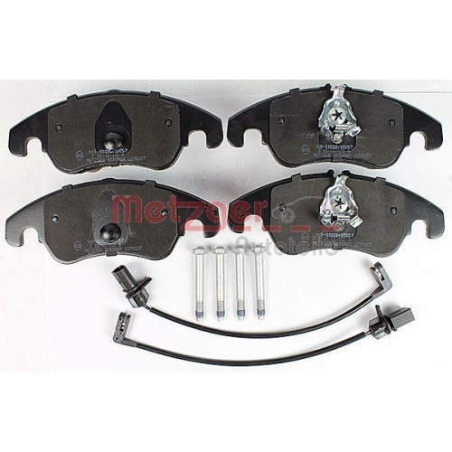 Bremsbelagsatz, Scheibenbremse METZGER 1170127 GREENPARTS f&uuml;r VAG, Vorderachse
