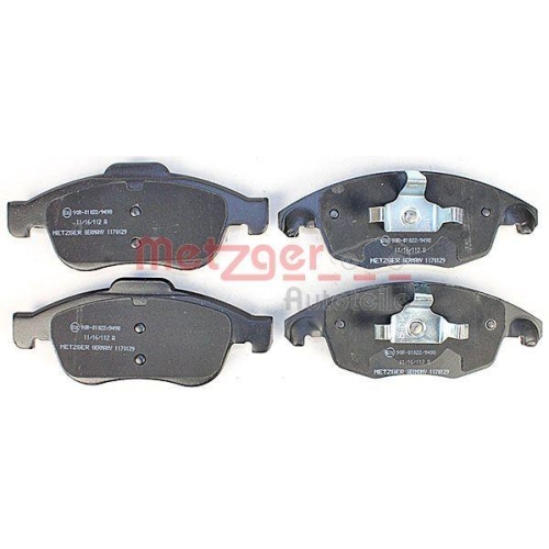 Bremsbelagsatz, Scheibenbremse METZGER 1170129 GREENPARTS f&uuml;r CITRO&Euml;N PEUGEOT
