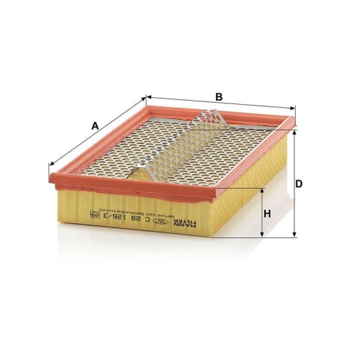 Luftfilter MANN-FILTER C 29 126/3 f&uuml;r MERCEDES-BENZ