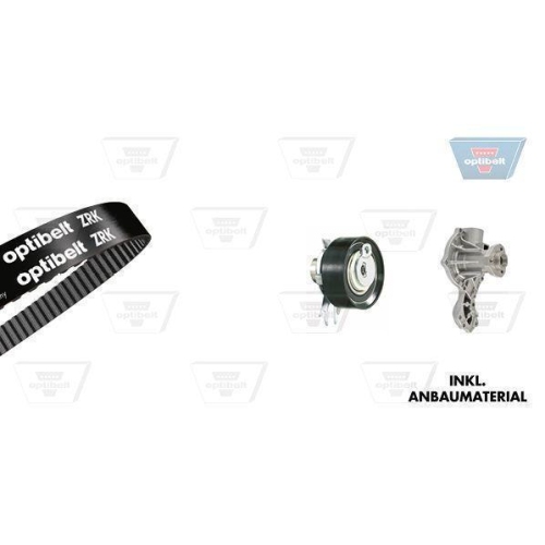 Wasserpumpe + Zahnriemensatz OPTIBELT KT 1032 W2 Optibelt-WAPU-KIT für