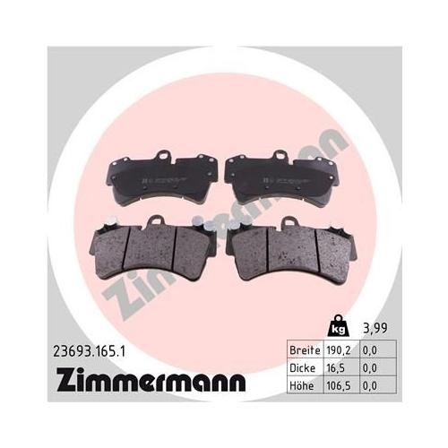 Bremsscheibe ZIMMERMANN 600.3227.20 COAT Z f&uuml;r PORSCHE VAG, Vorderachse rechts