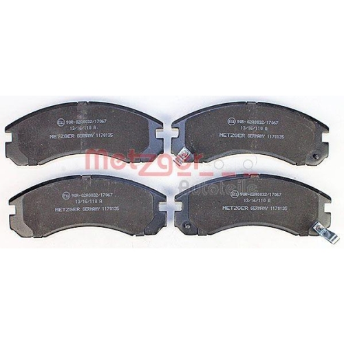 Bremsbelagsatz, Scheibenbremse METZGER 1170135 GREENPARTS f&uuml;r MITSUBISHI