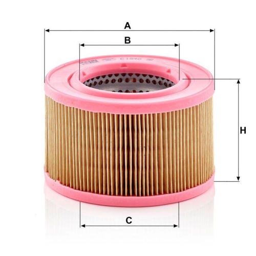 Luftfilter MANN-FILTER C 1540 f&uuml;r BOMAG JCB AMMANN