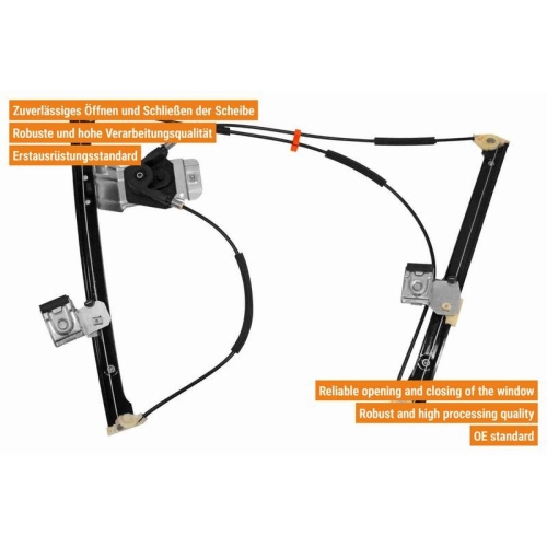 VAICO Fensterheber links und rechts 2-t&uuml;rig vorne V10-6125 + V10-6126 f&uuml;r VW
