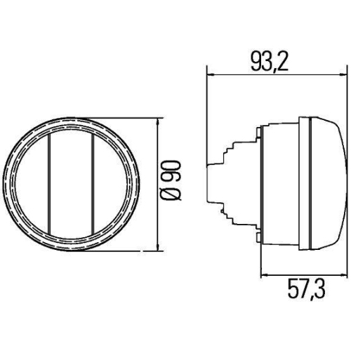 HELLA Tagfahrleuchte 2PT 010 102-111 f&uuml;r MERCEDES-BENZ EVOBUS CATERPILLAR
