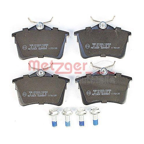 Bremsbelagsatz, Scheibenbremse METZGER 1170139 GREENPARTS f&uuml;r CITRO&Euml;N PEUGEOT