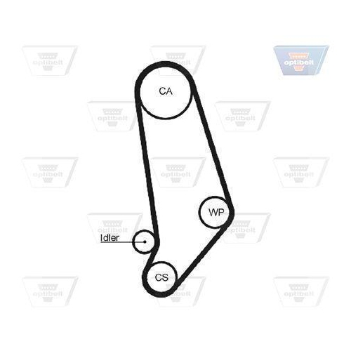 Wasserpumpe + Zahnriemensatz OPTIBELT KT 1102 W1 Optibelt-WAPU-KIT für