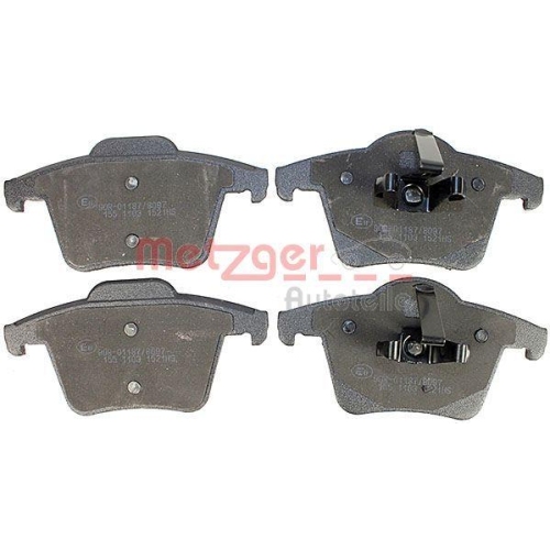 Bremsbelagsatz, Scheibenbremse METZGER 1170142 f&uuml;r VOLVO, Hinterachse