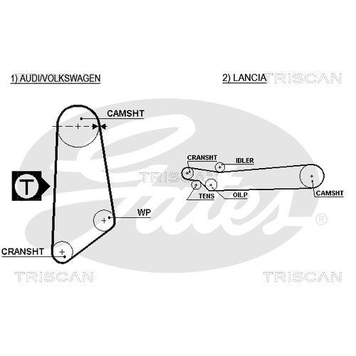 Zahnriemen TRISCAN 8645 5031 f&uuml;r AUDI LANCIA VW DANA