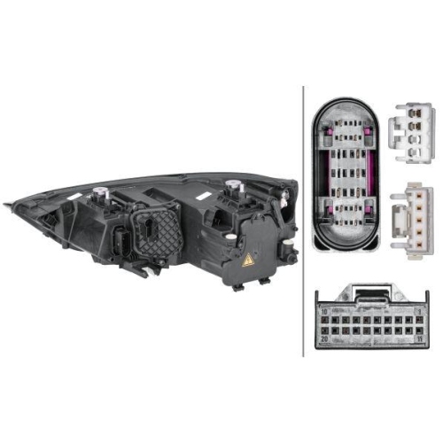 HELLA Hauptscheinwerfer 1ZS 354 838-101 für AUDI, rechts