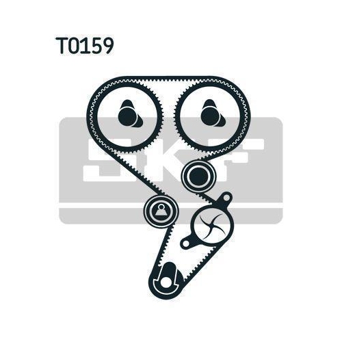 Wasserpumpe + Zahnriemensatz SKF VKMC 06020 f&uuml;r LADA NISSAN RENAULT DACIA