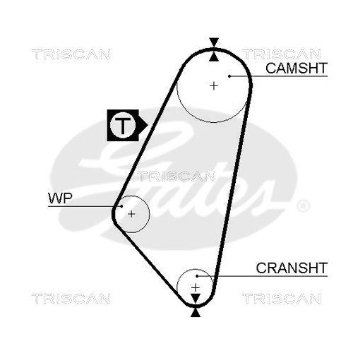 Zahnriemen TRISCAN 8645 5047 f&uuml;r OPEL VAUXHALL PONTIAC BUICK DANA