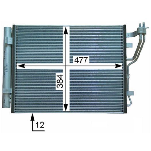 MAHLE AC 709 000P Kondensator, Klimaanlage BEHR *** PREMIUM LINE *** f&uuml;r HYUNDAI
