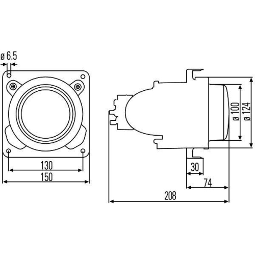 HELLA Scheinwerfereinsatz, Fernscheinwerfer 1KL 007 834-067 f&uuml;r IVECO VOLVO VDL