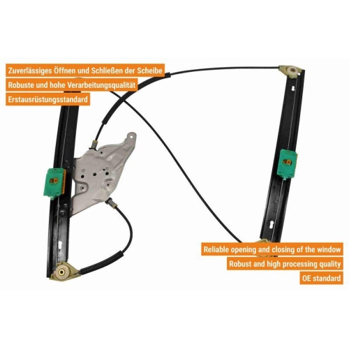 VAICO Fensterheber links und rechts elektrisch vorne V10-1879 + V10-1880 f&uuml;r VW