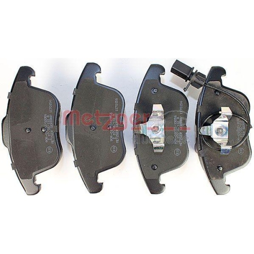 Bremsbelagsatz, Scheibenbremse METZGER 1170156 f&uuml;r AUDI, Vorderachse