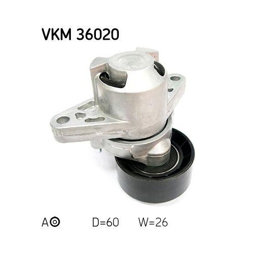 Riemenspanner, Keilrippenriemen SKF VKM 36020 f&uuml;r NISSAN RENAULT DACIA, links
