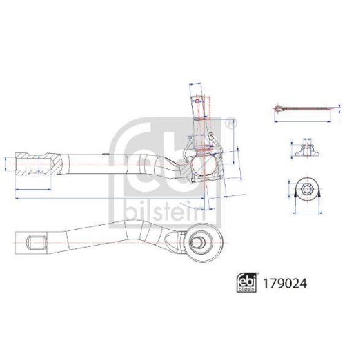 FEBI BILSTEIN Spurstangenkopf 179024 f&uuml;r LEXUS, Vorderachse rechts