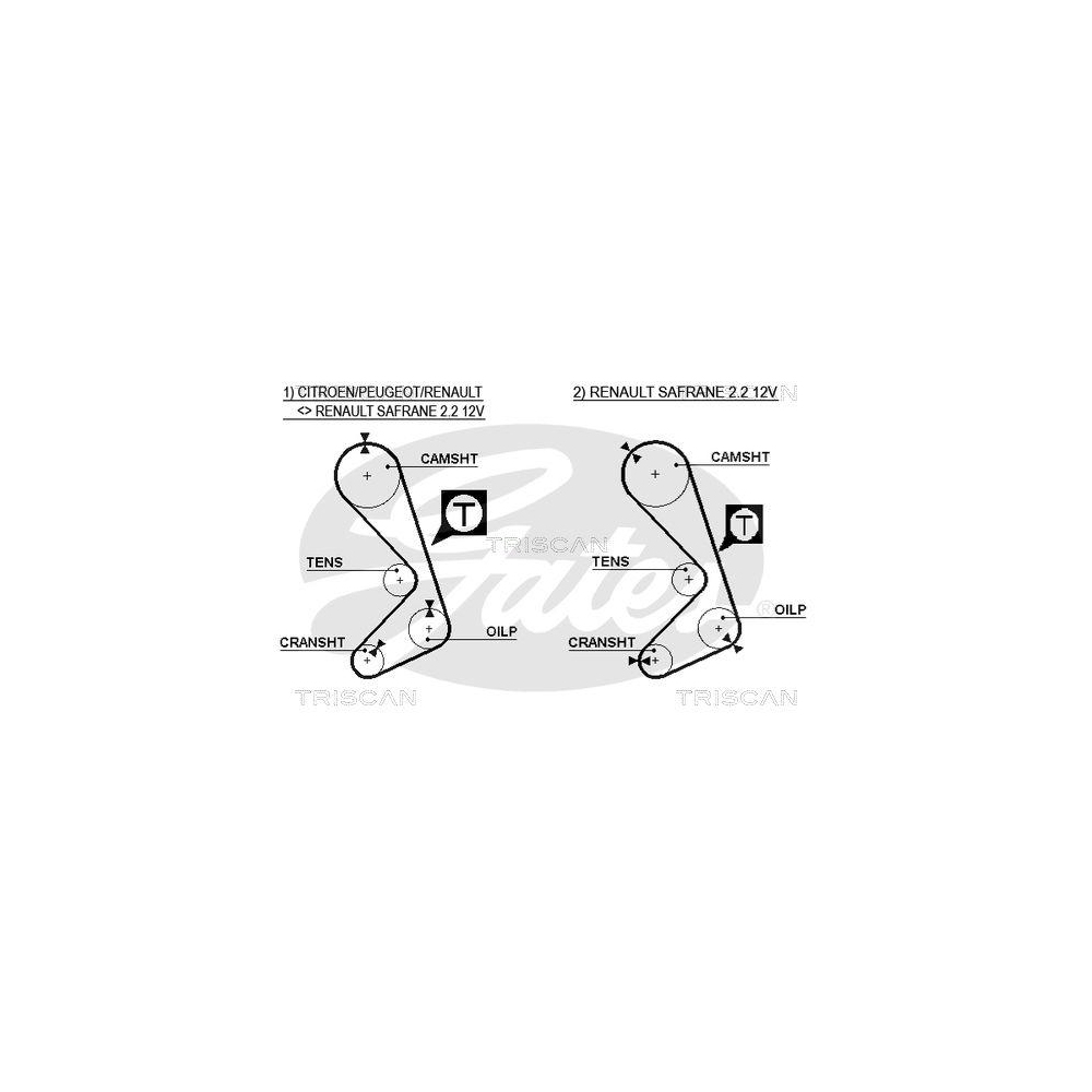 Zahnriemen TRISCAN 8645 5059xs f&uuml;r CITRO&Euml;N PEUGEOT RENAULT DANA