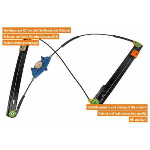 VAICO Fensterheber links und rechts elektrisch vorne V10-6287 + V10-6288 f&uuml;r VW