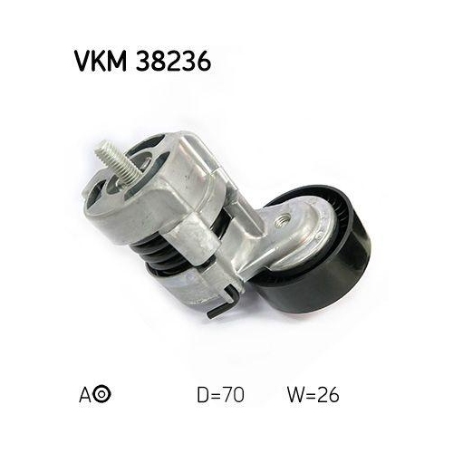 Riemenspanner, Keilrippenriemen SKF VKM 38236 f&uuml;r BMW BMW (BRILLIANCE), mitte