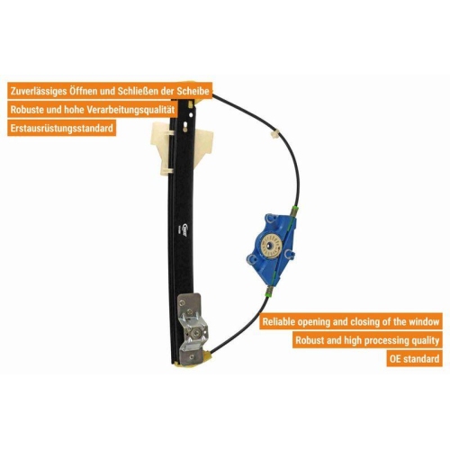 VAICO Fensterheber links und rechts elektrisch hinten V10-6289 + V10-6290 f&uuml;r VW