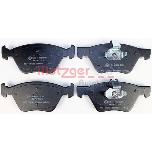 Bremsbelagsatz, Scheibenbremse METZGER 1170162 f&uuml;r CHRYSLER MERCEDES-BENZ