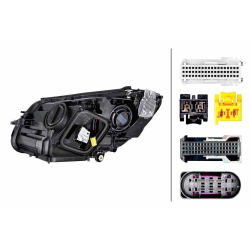 HELLA Hauptscheinwerfer 1LX 014 827-641 für MERCEDES-BENZ, rechts