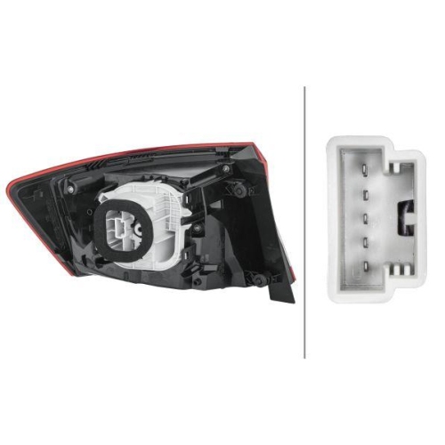 HELLA Heckleuchte 9EL 354 856-021 f&uuml;r SKODA, rechts