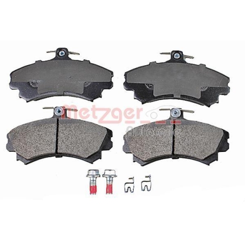 Bremsbelagsatz, Scheibenbremse METZGER 1170166 f&uuml;r MITSUBISHI SMART, Vorderachse