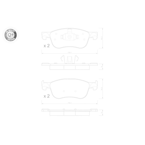 Bremsbelagsatz, Scheibenbremse VAICO V25-2114 Q+, Erstausr&uuml;sterqualit&auml;t f&uuml;r FORD