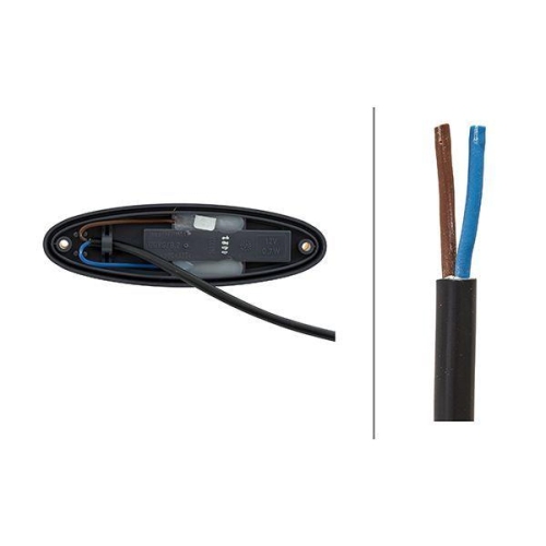 Seitenmarkierungsleuchte HELLA 2PS 007 943-311 f&uuml;r DAF MACK HYMER, links, rechts