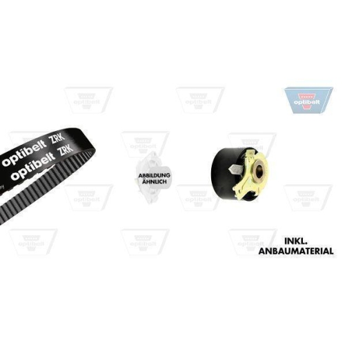 Wasserpumpe + Zahnriemensatz OPTIBELT KT 1368 W1 Optibelt-WAPU-KIT für