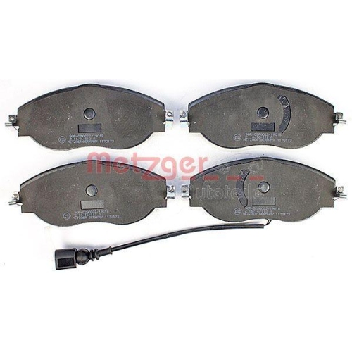 Bremsbelagsatz, Scheibenbremse METZGER 1170173 GREENPARTS f&uuml;r VAG, Vorderachse