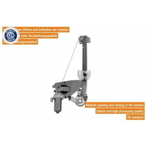 Fensterheber VAICO V42-0338 Q+, Erstausrüsterqualität für PEUGEOT, hinten links