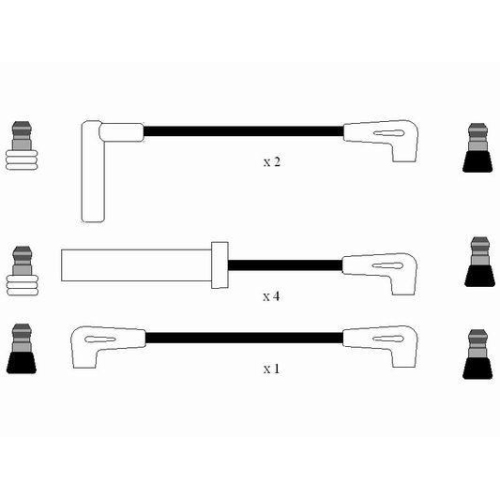 Z&uuml;ndleitungssatz NGK 8284 f&uuml;r CHRYSLER DODGE, f&uuml;r Fahrzeuge mit Z&uuml;ndverteiler